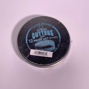 ATECO FLUTED ROUND 12 PIECE  COOKIE CUTTERS SET